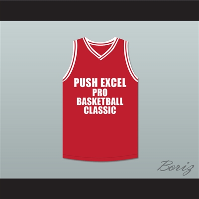 Isiah Thomas 11 Push Excel Pro Basketball Classic Red Basketball Jersey 1988 Charity Event