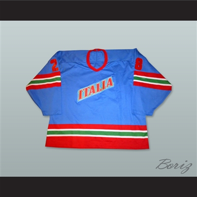 Italia 28 Blue Hockey Jersey