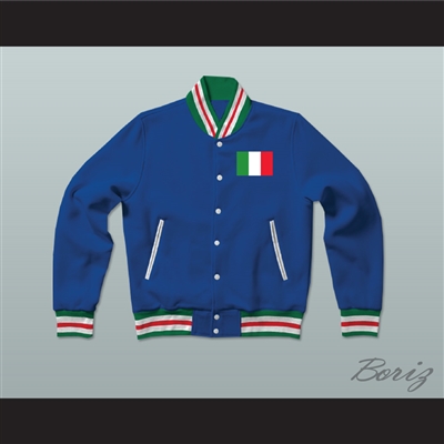 Italia/Italy Varsity Letterman Jacket-Style Sweatshirt