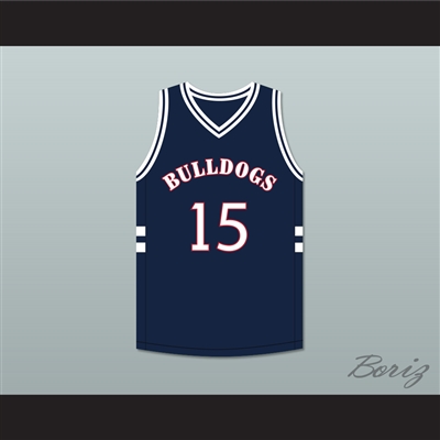 J. Cole 15 Bulldogs High School Navy Blue Basketball Jersey