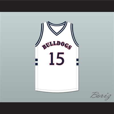 J. Cole 15 Bulldogs High School White Basketball Jersey