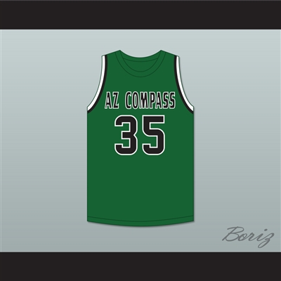 Jabari Walker 35 AZ Compass Prep Dragons Green Basketball Jersey 1