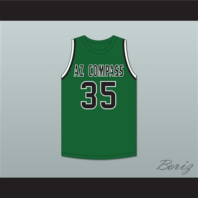 Jabari Walker 35 AZ Compass Prep Dragons Green Basketball Jersey 2