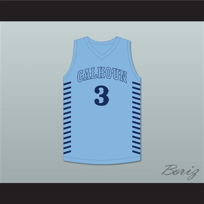JD Davison 3 Calhoun High School Tigers Light Blue Basketball Jersey 2