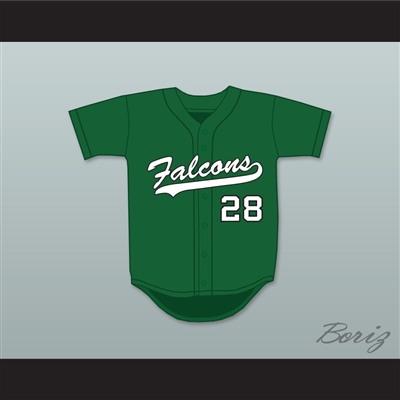 JD Martinez 28 Charles W. Flanagan High School Falcons Green Baseball Jersey 2