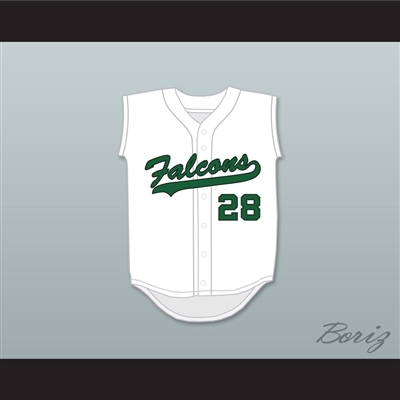 JD Martinez 28 Charles W. Flanagan High School Falcons White Baseball Jersey 2