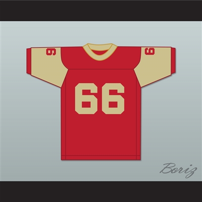Jack Ham 66 Bishop McCort High School Crimson Crushers Red Football Jersey 1
