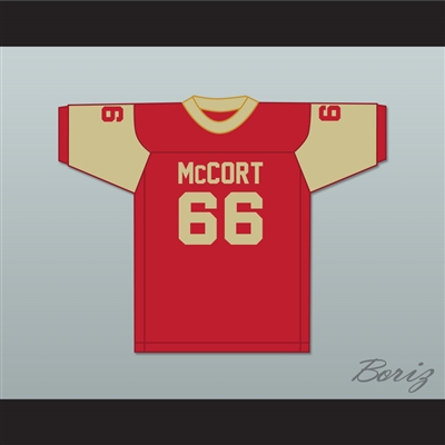 Jack Ham 66 Bishop McCort High School Crimson Crushers Red Football Jersey 2