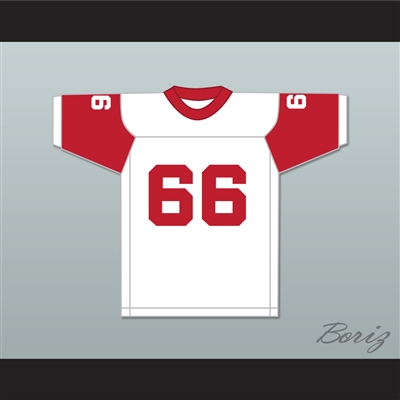 Jack Ham 66 Bishop McCort High School Crimson Crushers White Football Jersey 1