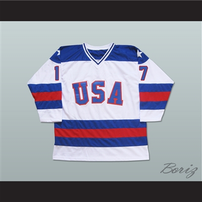 1980 Miracle On Ice Team USA Jack O'Callahan 17 Hockey Jersey