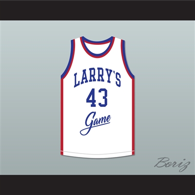 Jack Sikma 43 Larry's Game White Basketball Jersey 1988 Charity Event