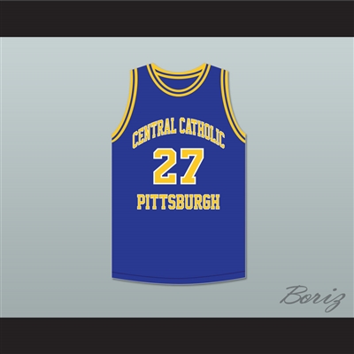 Jack Twyman 27 Central Catholic High School Pittsburgh Vikings Blue Basketball Jersey
