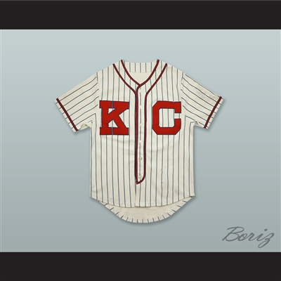 Jackie Robinson 5 Kansas City Monarchs Negro League White Pinstriped Baseball Jersey
