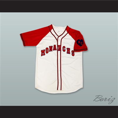 Jackie Robinson 5 Kansas City Monarchs White Button Down Baseball Jersey