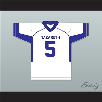 Jahan Dotson 5 Nazareth Area High School Blue Eagles White Football Jersey 2