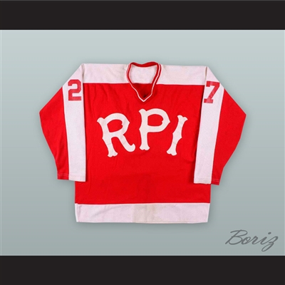 Jak Bestle 27 RPI Rensselaer Polytechnic Institute Engineers Red Hockey Jersey