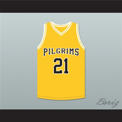 Rob Brown Jamal Wallace 21 Pilgrims Basketball Jersey Finding Forrester