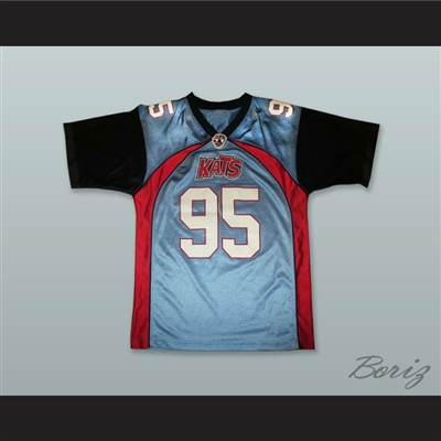 James Baron 95 Nashville Kats Light Blue Football Jersey