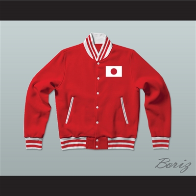 Japan Varsity Letterman Jacket-Style Sweatshirt