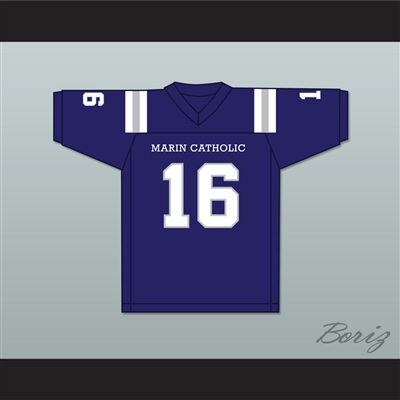 Jared Goff 16 Marin Catholic High School Wildcats Navy Blue Football Jersey