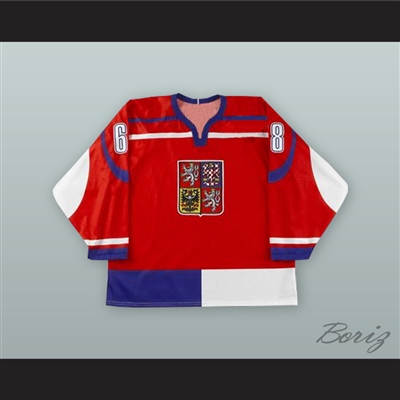 Jaromir Jagr 68 Czech Repbulic National Team Red Hockey Jersey