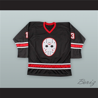 Jason Vorhees 13 Friday The 13th Black Hockey Jersey
