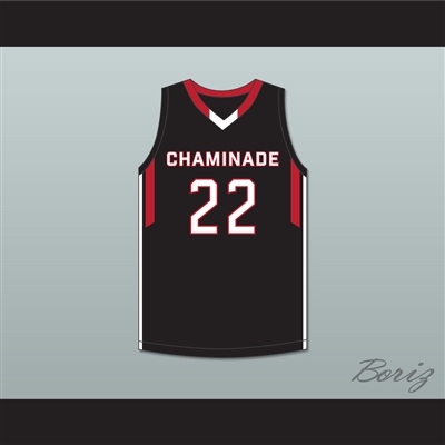 Jayson Tatum 22 Chaminade College Preparatory School Red Devils Black Basketball Jersey 1