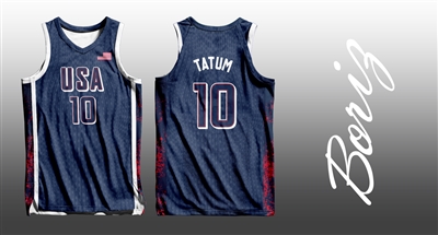 Jayson Tatum USA basketball jersey Sewn