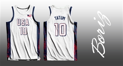 Jayson Tatum USA basketball jersey Sewn