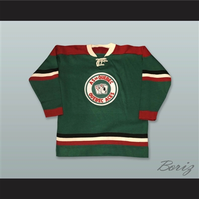 Jean Beliveau 9 Le Gros Bill Quebec Aces Dark Green Hockey Jersey