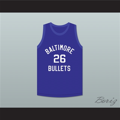 Buddy Jeannette 26 Baltimore Bullets Blue Basketball Jersey