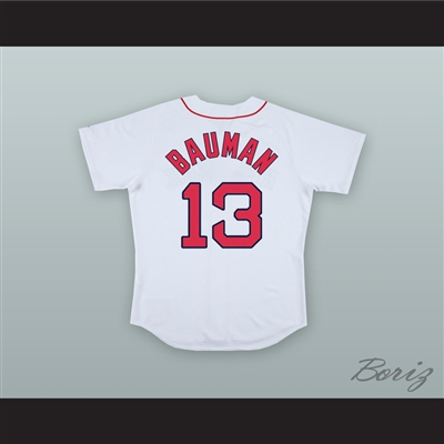Jeff Bauman 13 Boston White Baseball Jersey Stronger