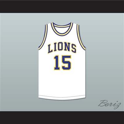 Jeff Hornacek 15 Lyons Township High School Lions White Basketball Jersey 2