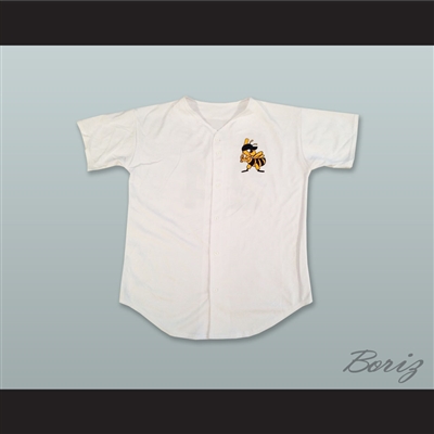 Jeremy Moore 24 Salt Lake Bees White Button Down Baseball Jersey