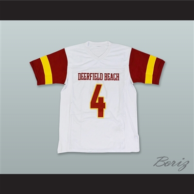 Jerry Jeudy 4 Deerfield Beach High School White Football Jersey