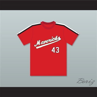 Jim Bouton 43 Portland Mavericks Red Baseball Jersey The Battered Bastards of Baseball