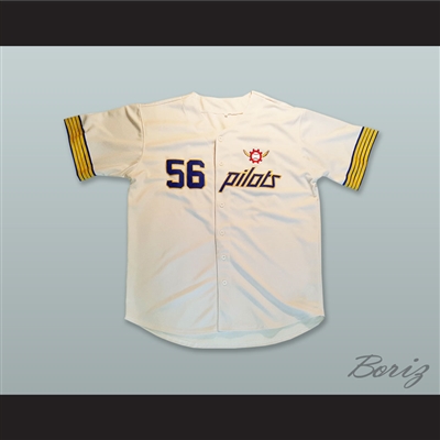 Jim Bouton 56 Seattle Pilots White Baseball Jersey