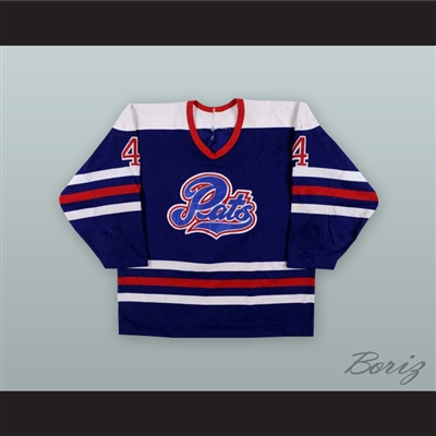 Jim Mathieson 4 Regina Pats Blue Hockey Jersey
