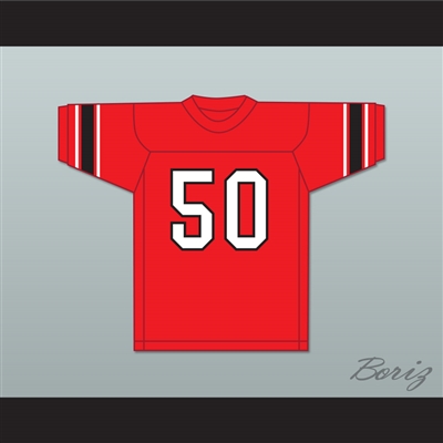 Jim Otto 50 Wausau East High School Lumberjacks Red Football Jersey 1