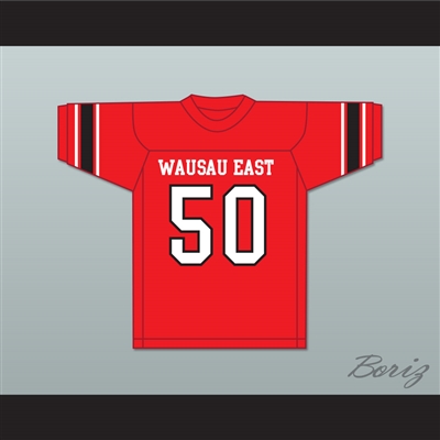 Jim Otto 50 Wausau East High School Lumberjacks Red Football Jersey 2