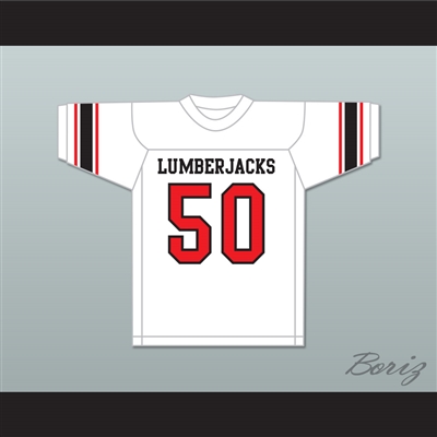 Jim Otto 50 Wausau East High School Lumberjacks White Football Jersey 2