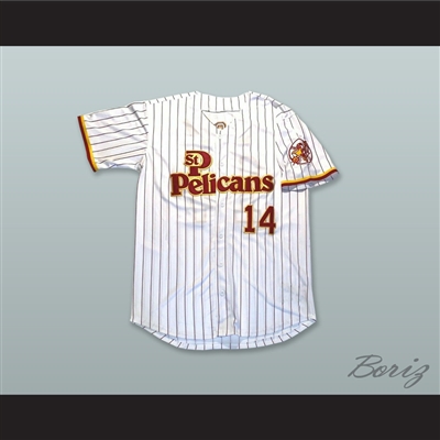 Jim Rice 14 St Petersburg Pelicans White Pinstriped Baseball Jersey