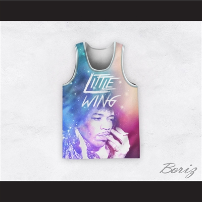Jimi Hendrix 11 Little Wing Cosmos Design Basketball Jersey