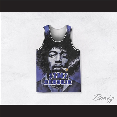 Jimi Hendrix 10 Smoke Basketball Jersey