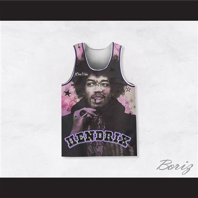 Jimi Hendrix 10 Space Cartoon Basketball Jersey
