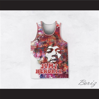 Jimi Hendrix 10 Painting Style Basketball Jersey