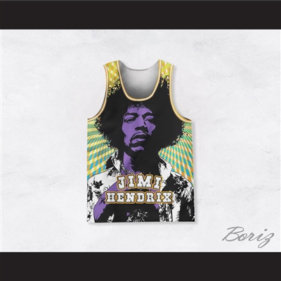 Jimi Hendrix 10 Cosmic Rays Basketball Jersey