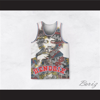 Jimi Hendrix 10 Comic Sounds Basketball Jersey