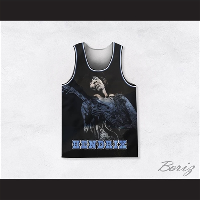 Jimi Hendrix 10 Guitar Solo Blue Basketball Jersey