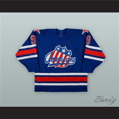 Jody Gage 9 Rochester Americans Blue Hockey Jersey